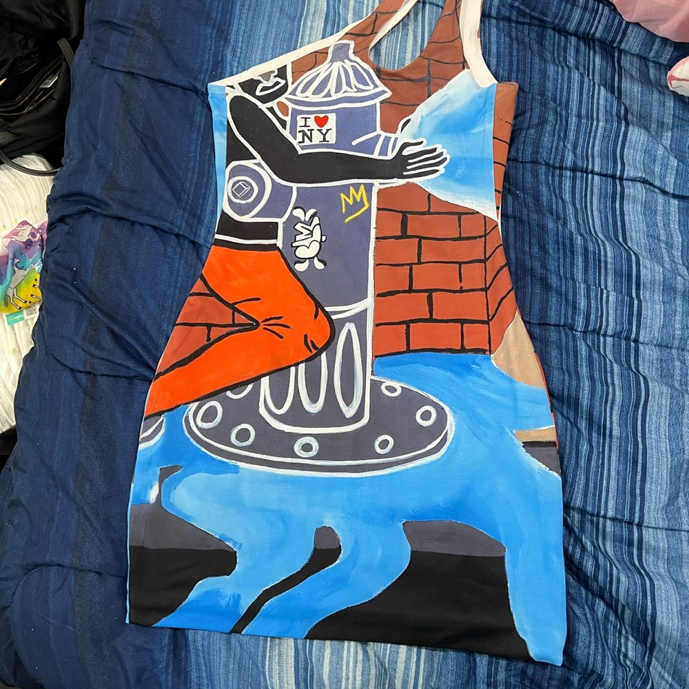Graffiti mini dress